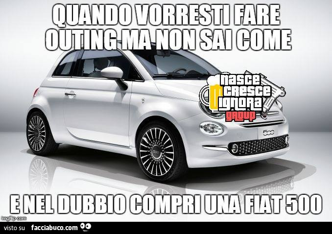 tutti i meme sulla fiat 500 facciabuco com 116grycs7y quando vorresti fare outing ma non sai come e nel dubbio compri una fiat 500_a?c=1 tutti i meme sulla fiat 500 facciabuco com